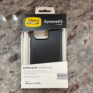 NEW OtterBox Symmetry Black iPhone Case 15 Pro